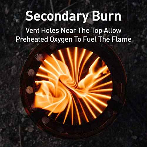 Solo Stove Titan Camping Stove Portable Stove for Backpacking and Outdoor Cooking Great Stainless Steel Camping Backpacking Stove Compact Wood Stove Design-No Batteries or Liquid Fuel Canisters Needed