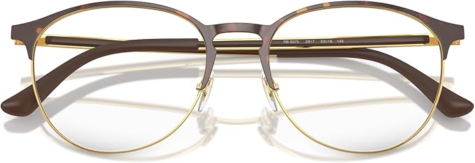 Ray-Ban Unisex Rx6375 Round Prescription Eyeglass Frames