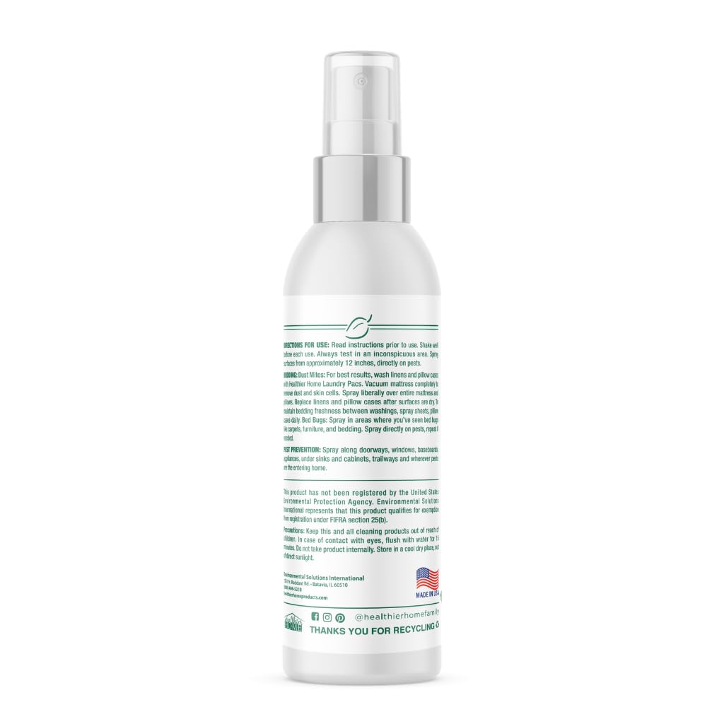 Chomp! Travel Size Bed Bug & Insect Repellent, Natural, TSA Approved Indoor Pest Control Spray for Travel & Home, Plant-Based Dust Mite, Ant, Spider, Fly Killer, Peppermint Scent, 3.4 Fl Oz