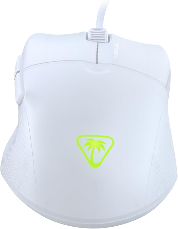 Turtle Beach Pure SEL Wired RGB Gaming Mouse, Ultra-Light 49g Ergonomic Design, 8000 DPI Optical Sensor, Mechanical Switches, Pretension System, Pure PTFE Glides, AIMO RGB Lighting – White