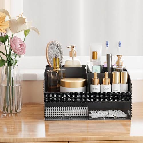 COMFYROOM Makeup Organizer, Bathroom Organizer (Bling Black) - color: Bling Black