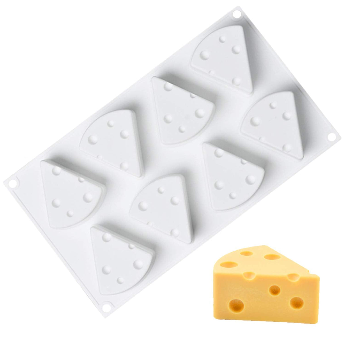 OCPO Kitchen Orange Silicone Mold for Baking Mousse Cake, 8 Cavities