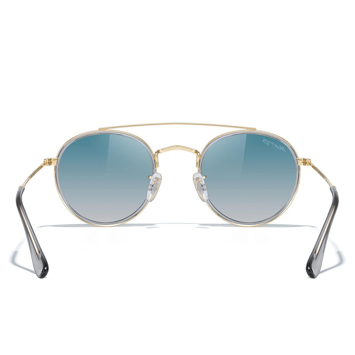 MERRY'S Retro Round Polarized Sunglasses - Unisex Double Bridge Sun Glasses