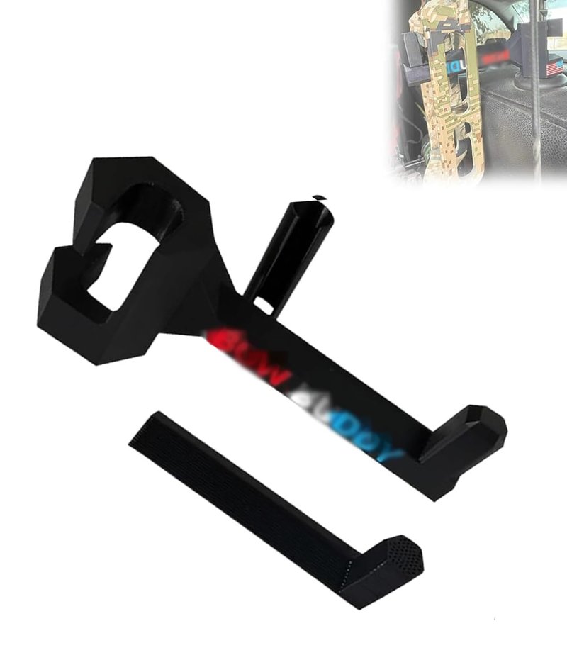Bow Hanger for Truck - Headrest Mount Archery Holder, not 3D Printed,Universal Easy On/Off Accessories for Car SUV Jeep, Hands-Free Vehicle Organizer for Compound & Recurve Bows (Black)