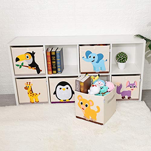 Foldable Animal Cube Storage Bins Fabric Toy Box/Chest/Organizer for Kids Nursery, 13 inch (Llama) - color: Llama