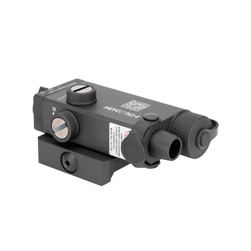 HOLOSUN LS117 Single Red Laser for Long Guns | Waterproof Lightweight Durable Aluminum Black Gun Laser with QD Release Picatinny Rail Mount, Remote Cable Switch, T10 L Key & Battery Included