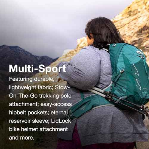 Osprey Tempest 20L Women's Hiking Backpack with Hipbelt, Jasper Green, WXS/S, Extended Fit