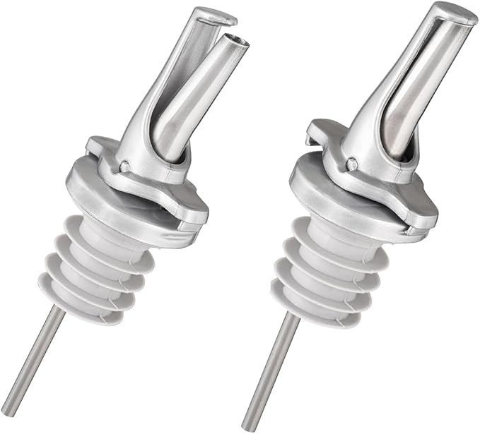 Stainless Steel Liquor Pour Spout, Silver 2 Pack