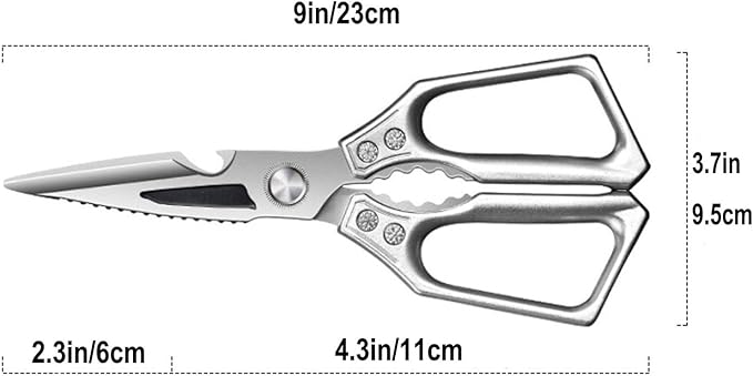 TUOLEWE Heavy Duty Kitchen Scissors - 3.0mm Thickened Blades