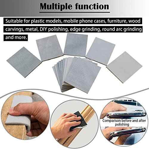 10 PCS 4 1/2 x 5 1/2 in Softback Sanding Sponge - 400 600 1000 2000 3000 Grits, Fine Grit, Fast Cutting, Flexible Soft Foam Hand Sanding Block for Model Drywall Metal Wood Furniture Polishing