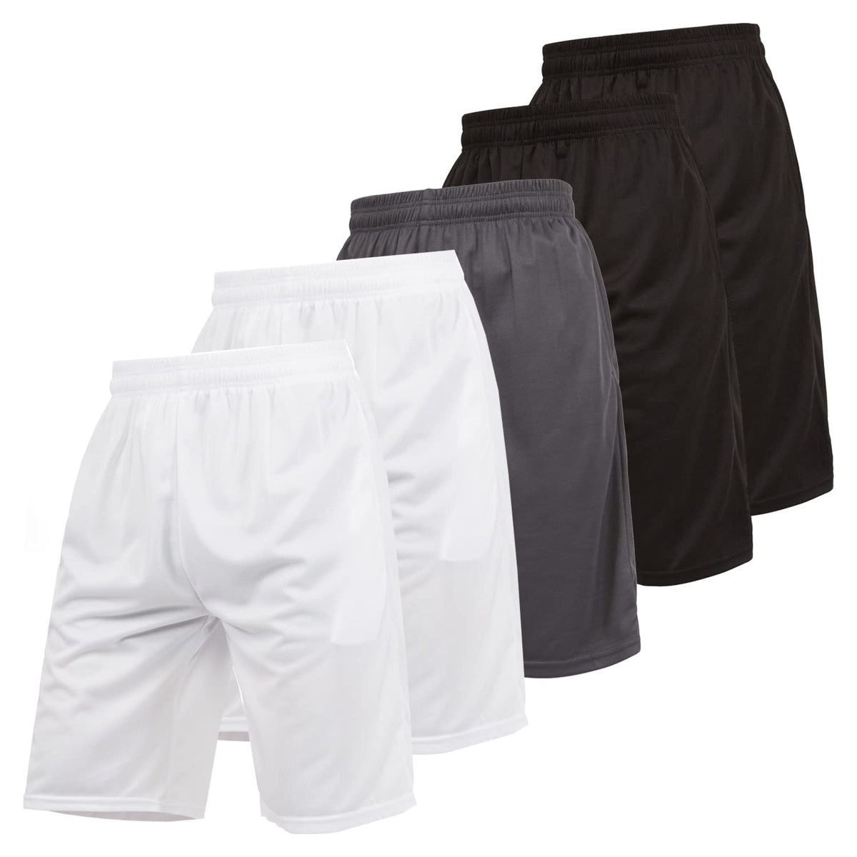 Ultra Performance 5 Pack Mens Shorts, Athletic Gym Shorts Workout Basketball Shorts for Men, X-Large
