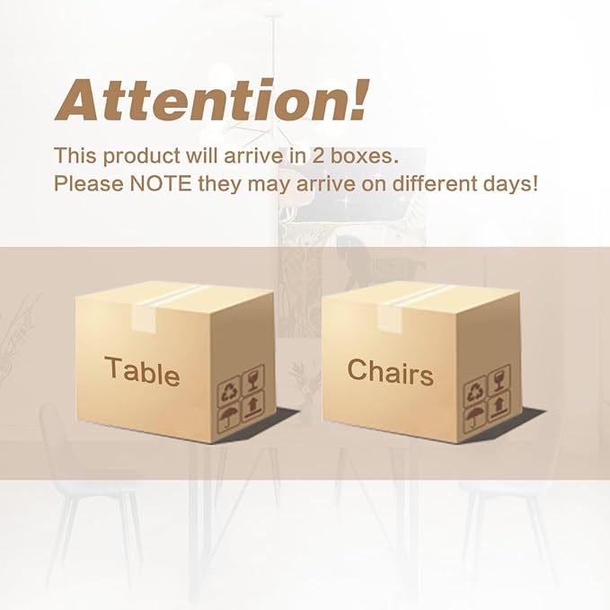 7 Piece Dining Table Set，Dinner Table Set for 6，55'' Kitchen Table and PU Leather Chairs Set of 6，6 Chair Dining Table Set for Kitchen Dining Room