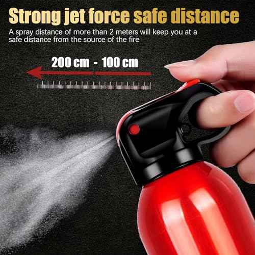 Portable Fire Extinguisher | 4-in-1 Small Fire Extinguisher for Home, Garage, Kitchen, Car | For Electric, Textile and Grease Fires | Non-Toxic, Easy Clean | Wall Mount Incl (2PK)