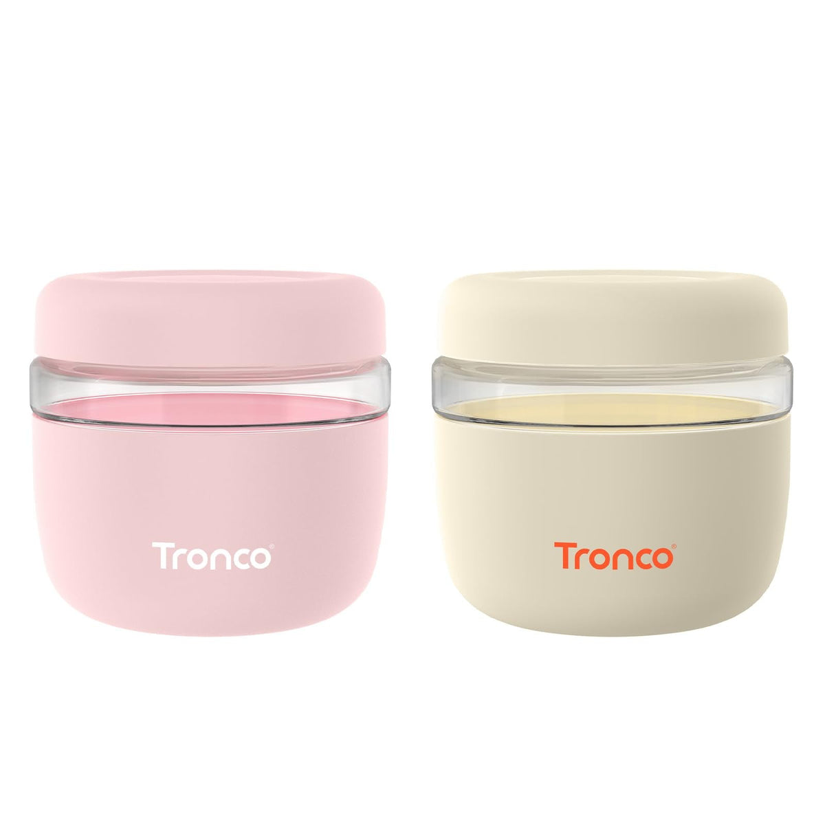 Tronco 16 oz Glass Food Storage & Lunch Bowl Containers with Airtight Lids