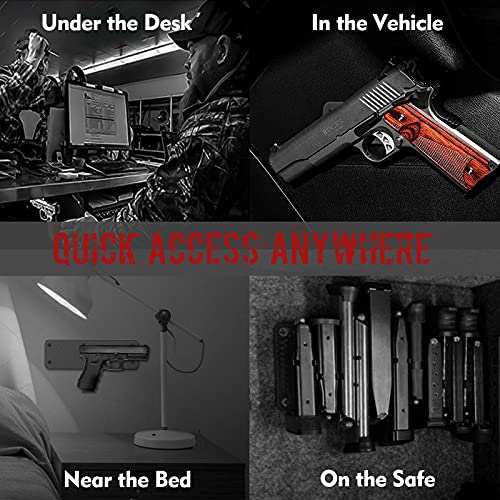 Magnetic Ammunition Holder, Gun Magnet Double Sided,Gun Magazine Storage/Organizer in Shelf, Cabinet, Locker, Vault, Desk,Door, Ammo Gun Safe Accessories Mount for Pistol, Handgun Mags&Clips - size: 4 Pack Magnetic Ammunition Holder