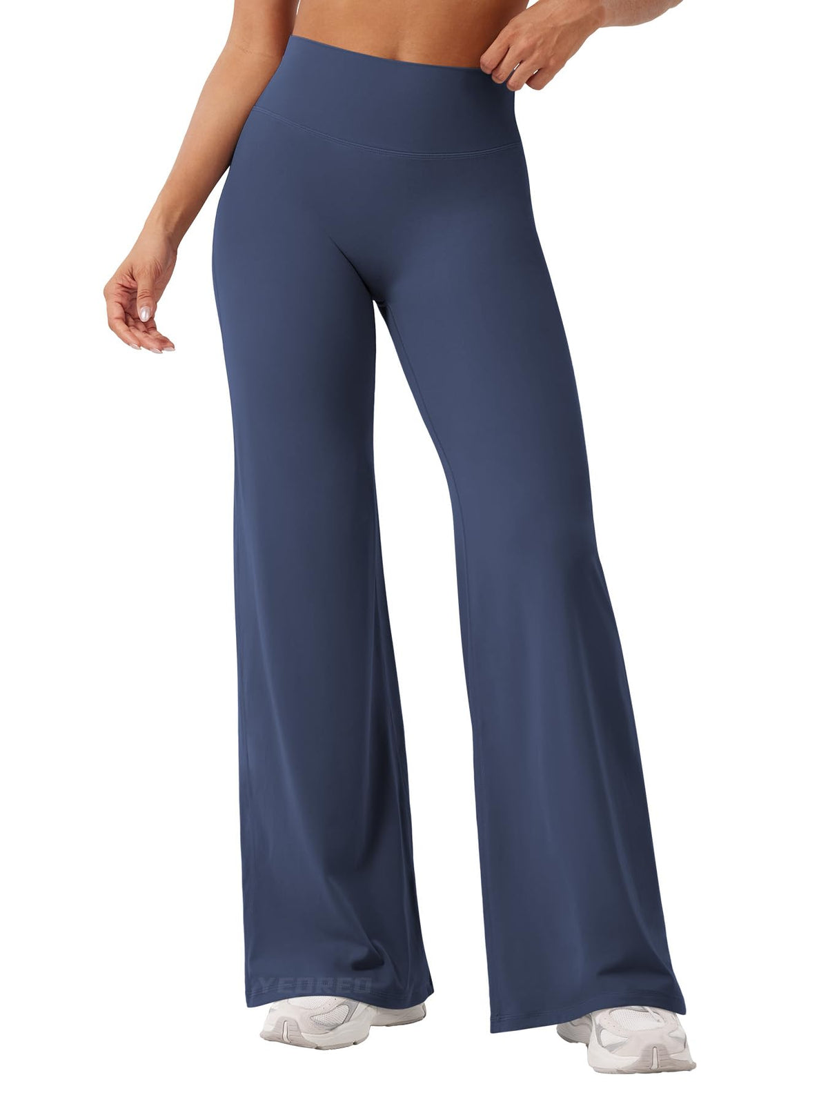 YEOREO Workout Women Straight Leggings 31.5" Eddiy Yoga Pants Navy Blue XXL