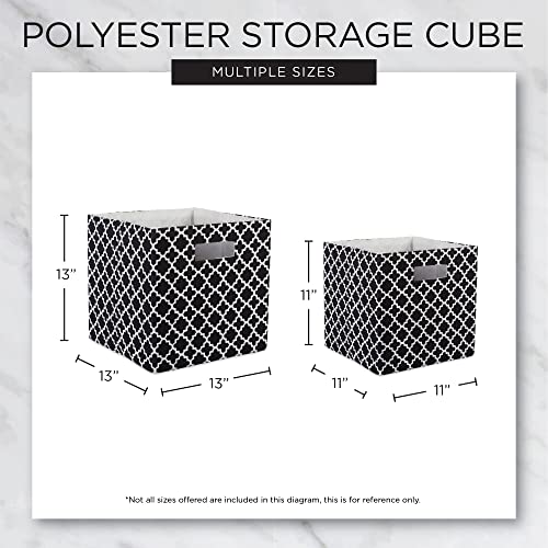 DII Poly-Cube Storage Collection Hard Sided, Collapsible Solid, Small, Aqua (Pack of 2) - color: Blue, size: Small Square, 11x11x11" (Pack of 2)