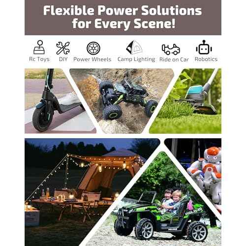 1-Pack 18V for Milwaukee M18 Battery Adapter for Power Wheels Battery Upgrade Conversion Kit with Switch Fuses Wire Connectors 12AWG Wire Power Tool Drill Battery Converter Adapter for DIY RC Car, Etc