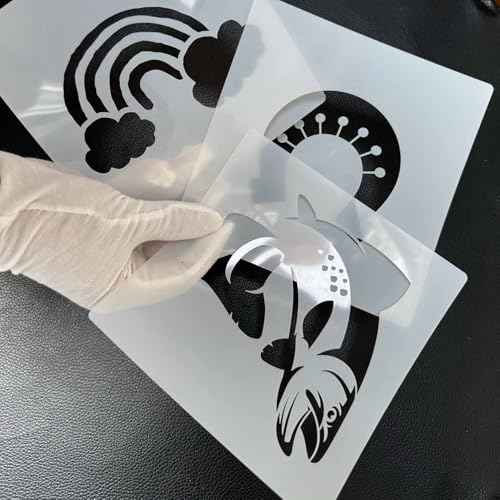 MAGJUCHE Ginkgo Leaf Stencil 12 Inches, Reusable Biloba Stencil for Painting DIY Crafts Decor