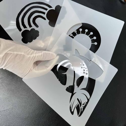 MAGJUCHE Turtle Stencil 6 Inches, Reusable Sea Turtle Stencil for Painting DIY Crafts Decor