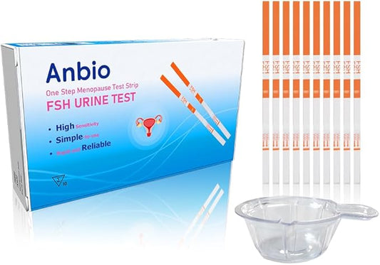 FSH Menopause Test Strips, 10 Test Pack, Menopause Testing Kit, Home Urine FSH Test at Home, Perimenopause Test Hormone Balance for Women