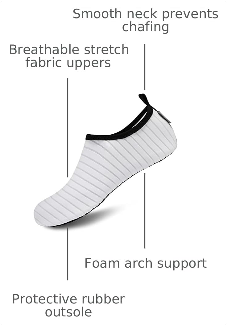 VIFUUR Water Shoes for Men Women Barefoot Quick Dry Aqua Socks Slip On