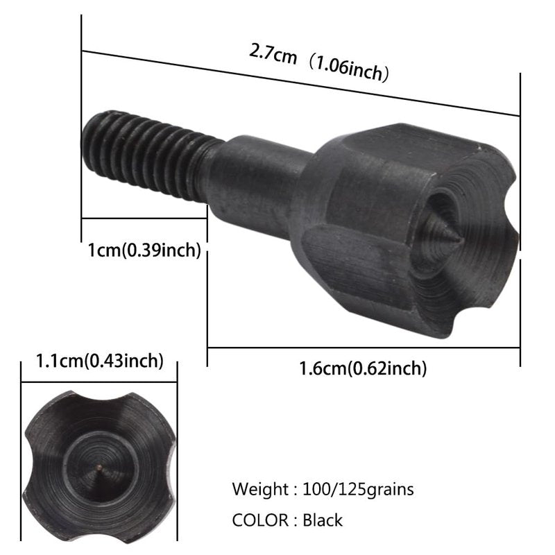 TY Archery Broadheads 100 Grain Hunting Small Game Judo and Hammer Mixed 12PK Arrow Tips Screw-in Arrowheads