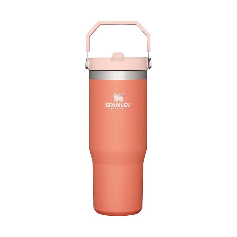 STANLEY IceFlow Stainless Steel Tumbler - Vacuum Insulated Water Bottle for Home, and Car Reusable Cup with Straw Leak Resistant Flip Cold for 12 Hours or Iced for 2 Days, Grapefruit, 30 OZ / 0.89 L