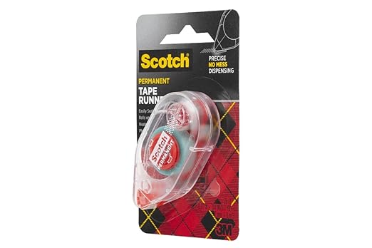 Scotch 6061 Scotch Double Sided Adhesive Roller Tape Runner, Permanent, Acid-Free, Photo-Safe Adhesive for Scrapbooking, Photo Mounting, and Crafts, 0.27 in x 26 ft per Roller, Pack of 3