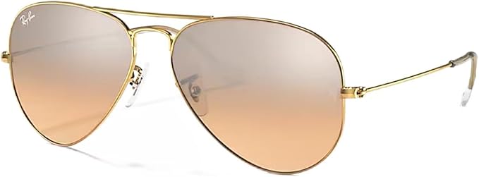 Ray-Ban RB3025 Metal Aviator Sunglasses For Men For Women +BUNDLE with ACCESSORY EYEWEAR KIT