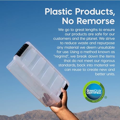 IRIS USA 13 QT Plastic Storage Box with Lid and Latches - 4 Pack - BPA-Free, Discreet Organizing Solution, Durable Nestable Stackable Containers, Secure Pull Handle - Pearl - size: 13 Qt, style: 4 Pack