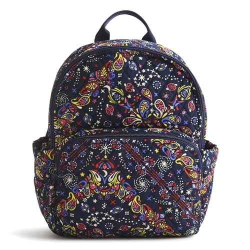 Vera Bradley Women's Premium Cotton Small Banbury Backpack, Starry Paisley, One Size