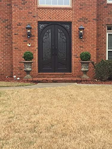 ALL SEASON GREEN 2'T 18''W Boxwood Ball Artificial Topiary Trees Potted Faux Outdoor Plants for Home Porch Decor Set of 2