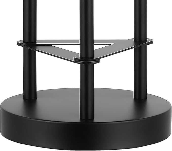 JONATHAN Y 20.5" Black 3-Light Modern Industrial Iron Table Lamp, Farmhouse Bedside Lamp with Seeded Glass Shades for Bedroom, Living Room, UL Listed, LED Bulbs Included JYL3084A
