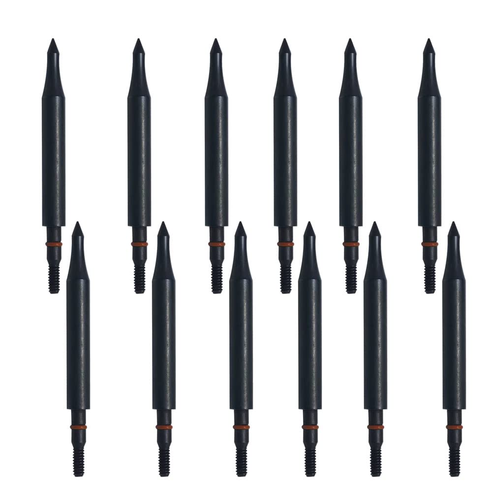 Field Points arrowheads 300 Grains Archery Field Points, 5/16" Steel Screw in Archery Field Tips and Broadheads (1 Dozen 12 PCS)