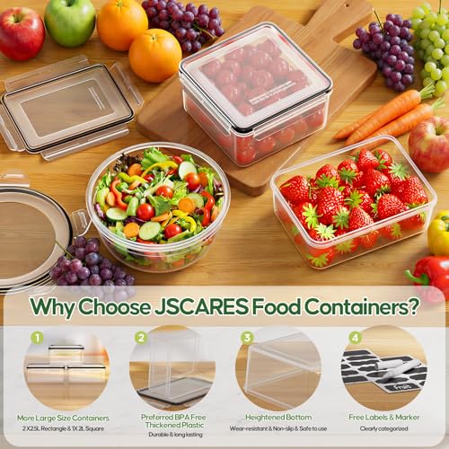 62 PCS Large Food Storage Containers with Lids Airtight (31 Lids &31 Containers) - Leakproof Meal-Prep Containers for Kitchen Storage Reusable Plastic Microwave/Dishwasher Safe with Labels & Pen - color: 31 Pack