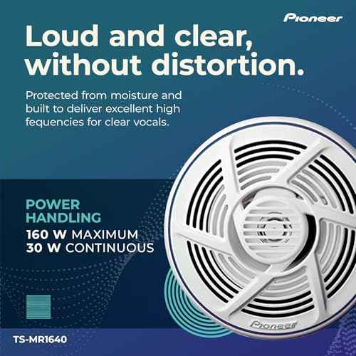 Pioneer Mobile TS-MR1640 6.5-Inch 2-Way Marine Speakers, gold, One Size