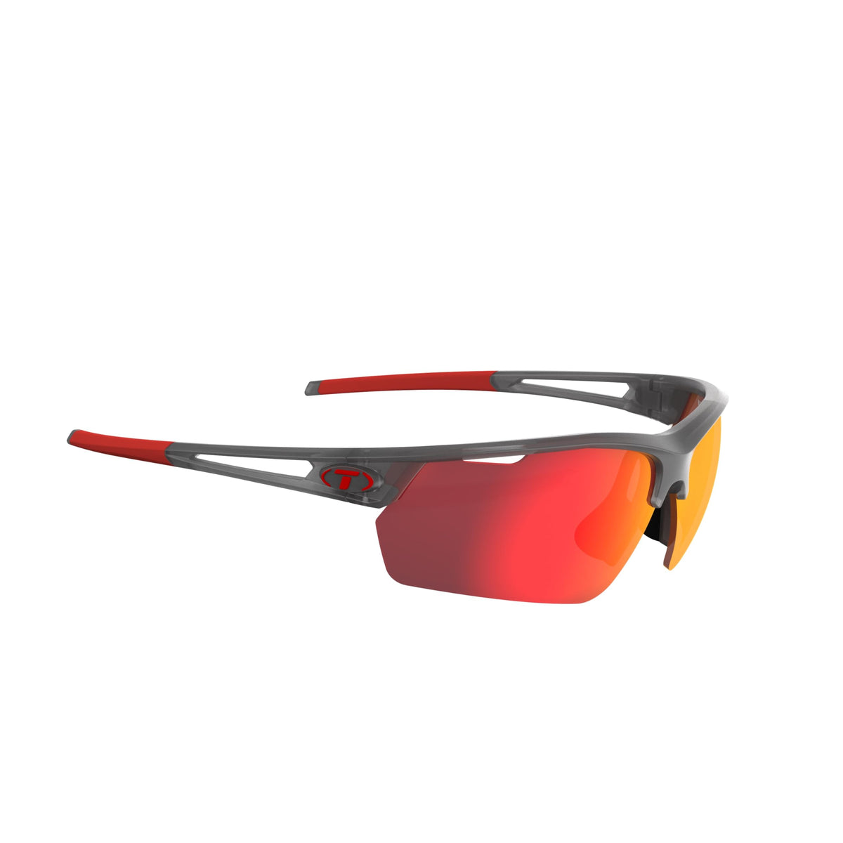 Tifosi Optics Navar FC Sunglasses (Satin Vapor, Smoke Red Mirror)