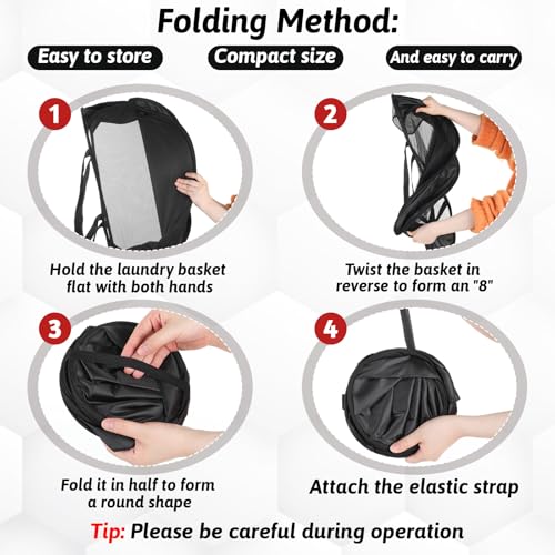 2 Pcs Mesh Popup Laundry Hampers, Opening Laundry Basket with Durable Handles, Breathable Dirty Clothes Hamper, Foldable Pop-up Mesh Hamper with a Small Side Pocket for Home, Laundring Room, Travel