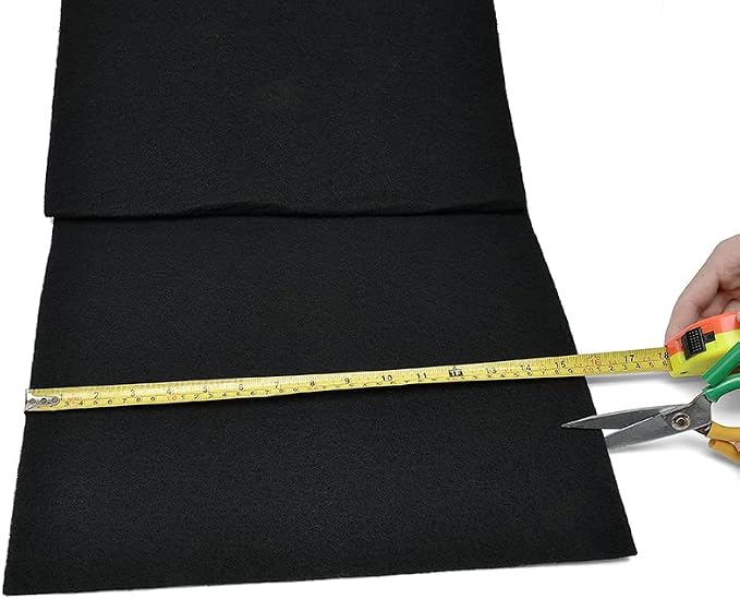 Cut-to-Fit Activated Carbon Filter Sheet Charcoal Air Vent Filters Pad Black