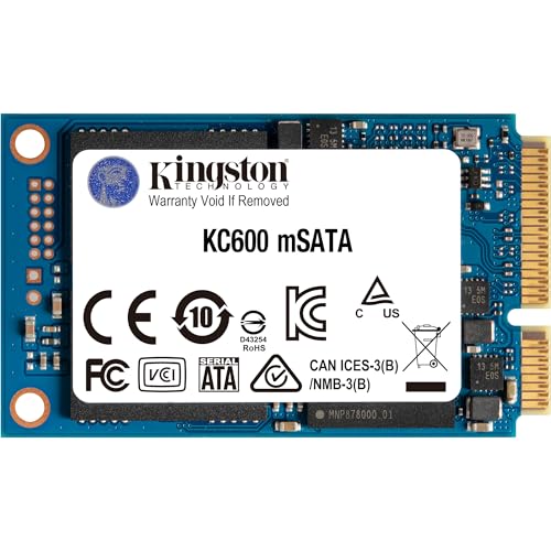 Kingston 1024G KC600 SATA3 mSATA SSD | SKC600MS/1024G