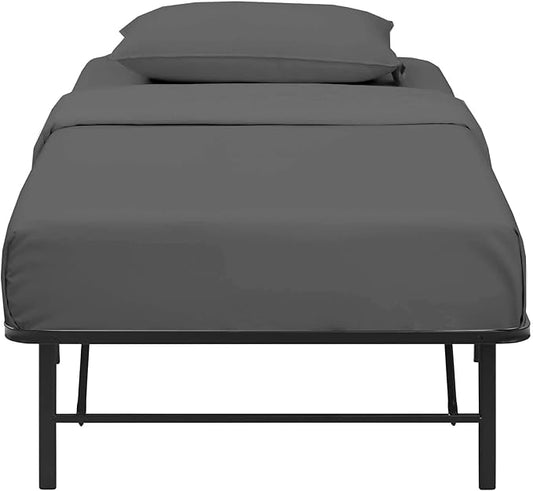 4 PC Cot Fitted Sheet 30x80, 100% Cotton Fitted Cot Sheet- Perfect for Narrow Twin/Rv Bunk/Camping Cot/Guest Bed Replacement, Sheets for Cot Bunk Bed-Fits Upto 4-8" Deep Mattress- Dark Grey Solid