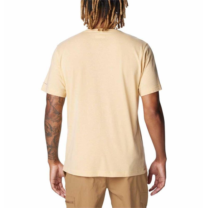Columbia Men's Thistletown Hills Short Sleeve, Light Camel Heather, Large Tall
