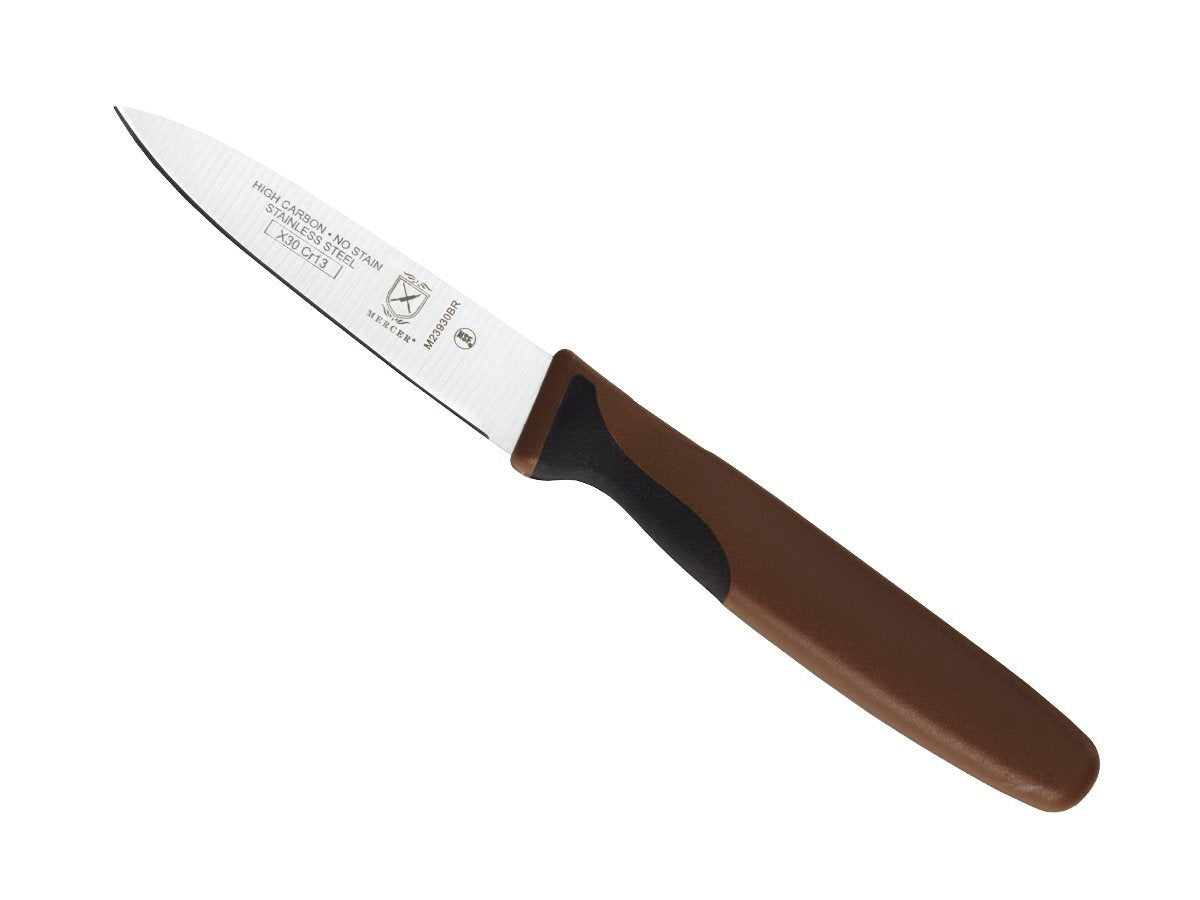 Mercer Culinary Millennia Colors 7-Inch Granton Edge Santoku Knife, Green