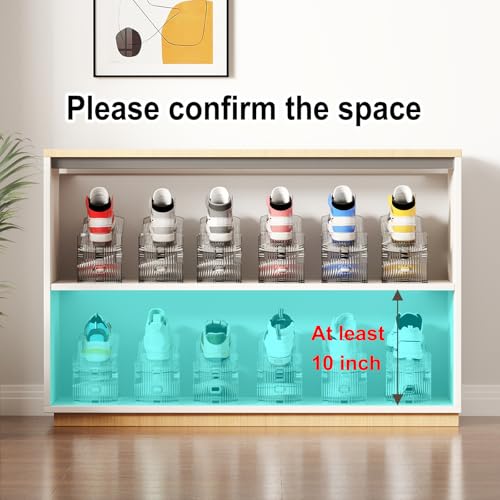 20 Pack Clear Shoe Slots Organizer Adjustable Shoe Stackers for a Pair of Shoes Rack Storage Shoe Space Saver 52% Shoe Hold Shoe Organizer for Closet - size: 20PACK-Adjustable