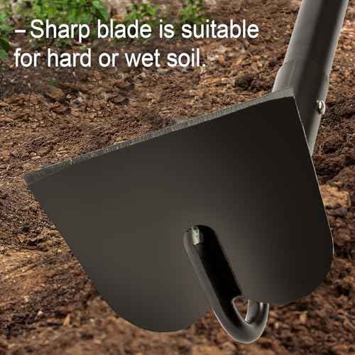 Hoe Garden Tool, Heavy Duty Garden Hoe for Weeding, Metal Garden Hoe with Long Handle, 58 Inches