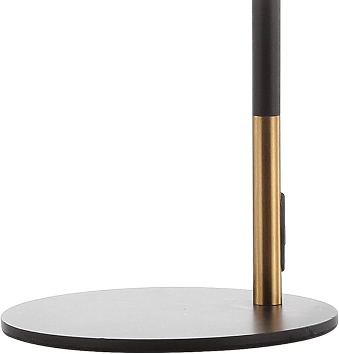 JONATHAN Y 22.5" Black/Brass Gold Metal LED Task Lamp, Contemporary Minimalist Iron Desk Lamp with Adjustable Head for Home Office, UL Listed, LED Bulb Included JYL6129A