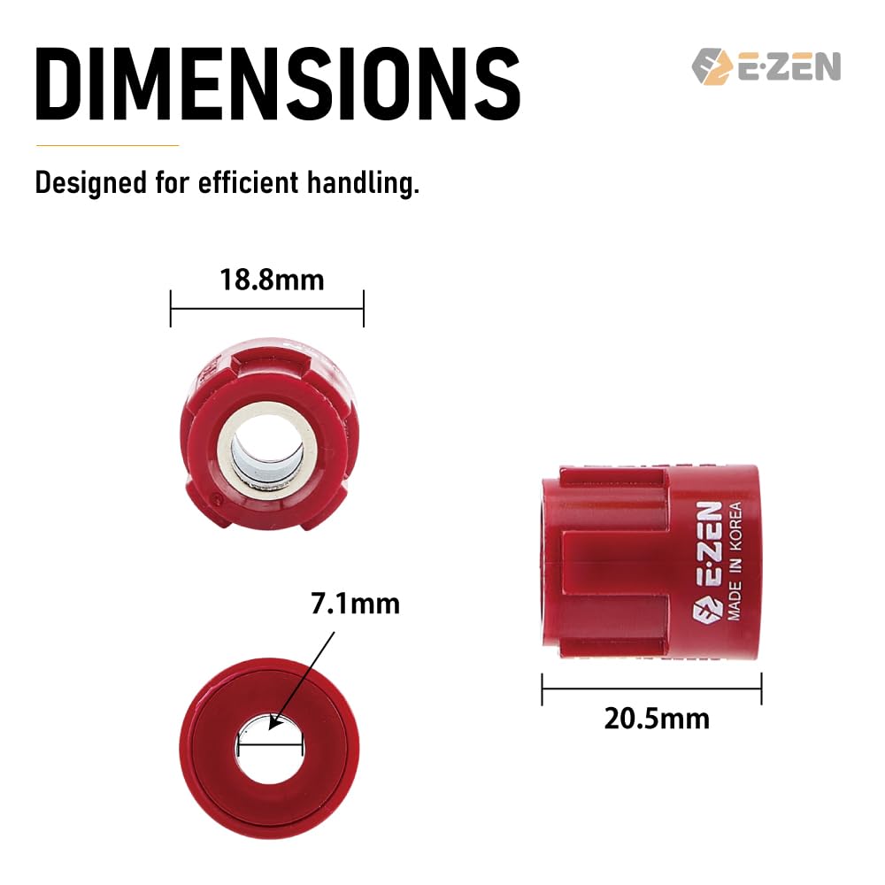 EZ EZEN Multi-Function Powerful Magnetizer ULTRA - Universal Magnetic Tool for Screwdriver & Drill Bits (Red)