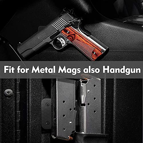 Magnetic Ammunition Holder, Gun Magnet Double Sided,Gun Magazine Storage/Organizer in Shelf, Cabinet, Locker, Vault, Desk,Door, Ammo Gun Safe Accessories Mount for Pistol, Handgun Mags&Clips - size: 2 Pack Magnetic Ammunition Holder