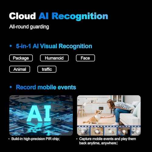 Window Camera, 2K 2.4G WIFI Indoor Cameras for Home Security with Starlight Night Vision, AI Smart Detection, 911 Emergency Dispatch,US Based Cloud,2 Way Talk,24/7 Recording,Easy & Quick Install 2Pack